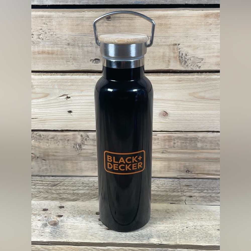 Black & Decker Water Bottle Black Insulated Stainless Steel 21 Oz Classic Jug